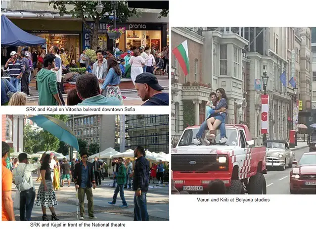 dilwale film shot in various places in Sofia, Bulgaria