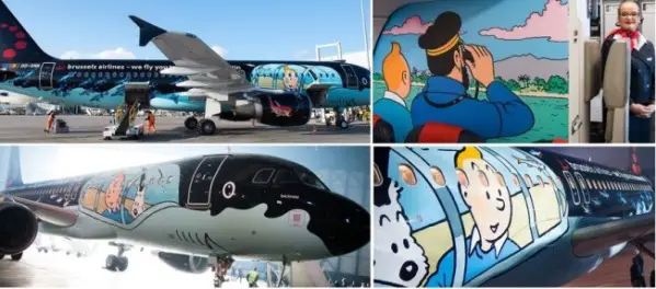 Brussels Airlines Unveils Comic Character 'Tintin' Themed Airbus