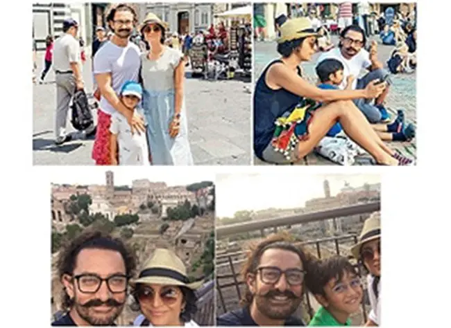 Aamir Khan and family in Italy