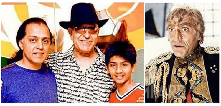 Amrish Puri with son Rajeev Kapoor