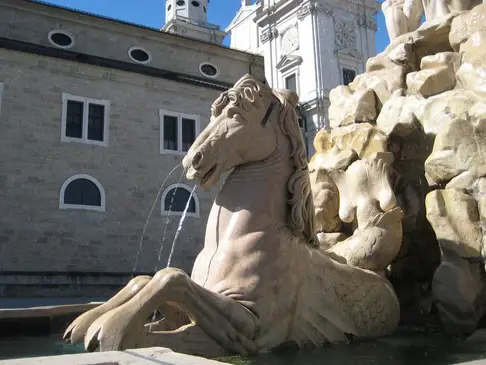 Horse Fountain Residenzplatz Salzburg Austria