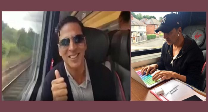 akshay kumar takes train from Leeds to London