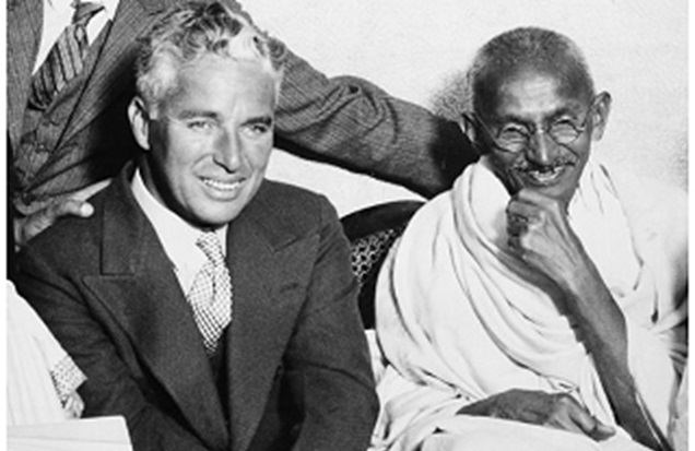 Gandhi with Chaplin