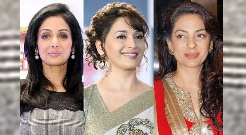 madhuri dixit's rivalry with sridevi and Juhi