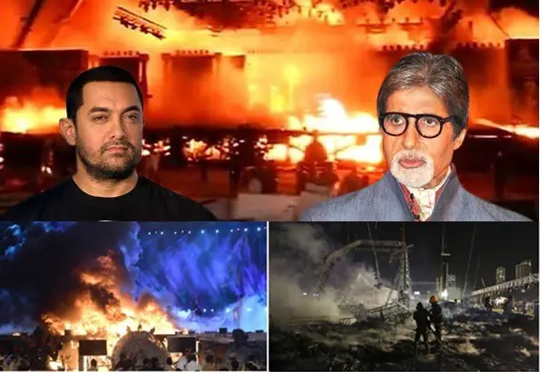 fire at 'make in india' bollywood event