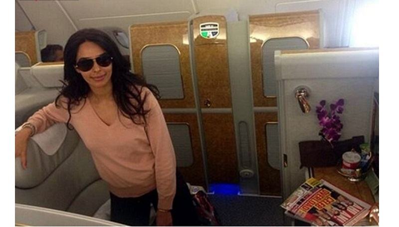 mallika sherawat first class suite in aeroplane