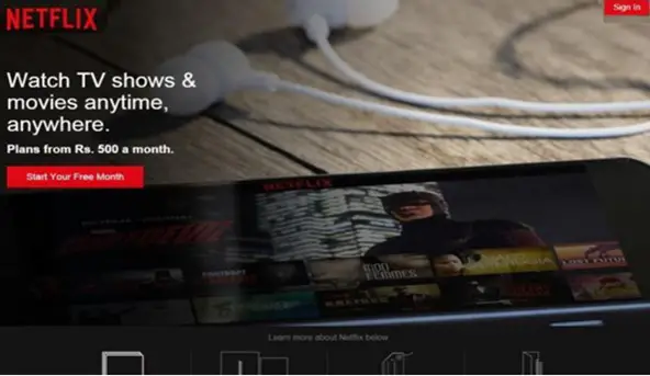 netflix live in India